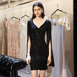 Women Prom Dress Sexy Sequin Dress Long Sleeve Party Bodycon Dress