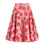 Spring Animal Leopard Retro Vintage 50s Skirt Women Ladies A Line Midi Floral Print Plus Size Sexy High Waist Swing Pinup Skater
