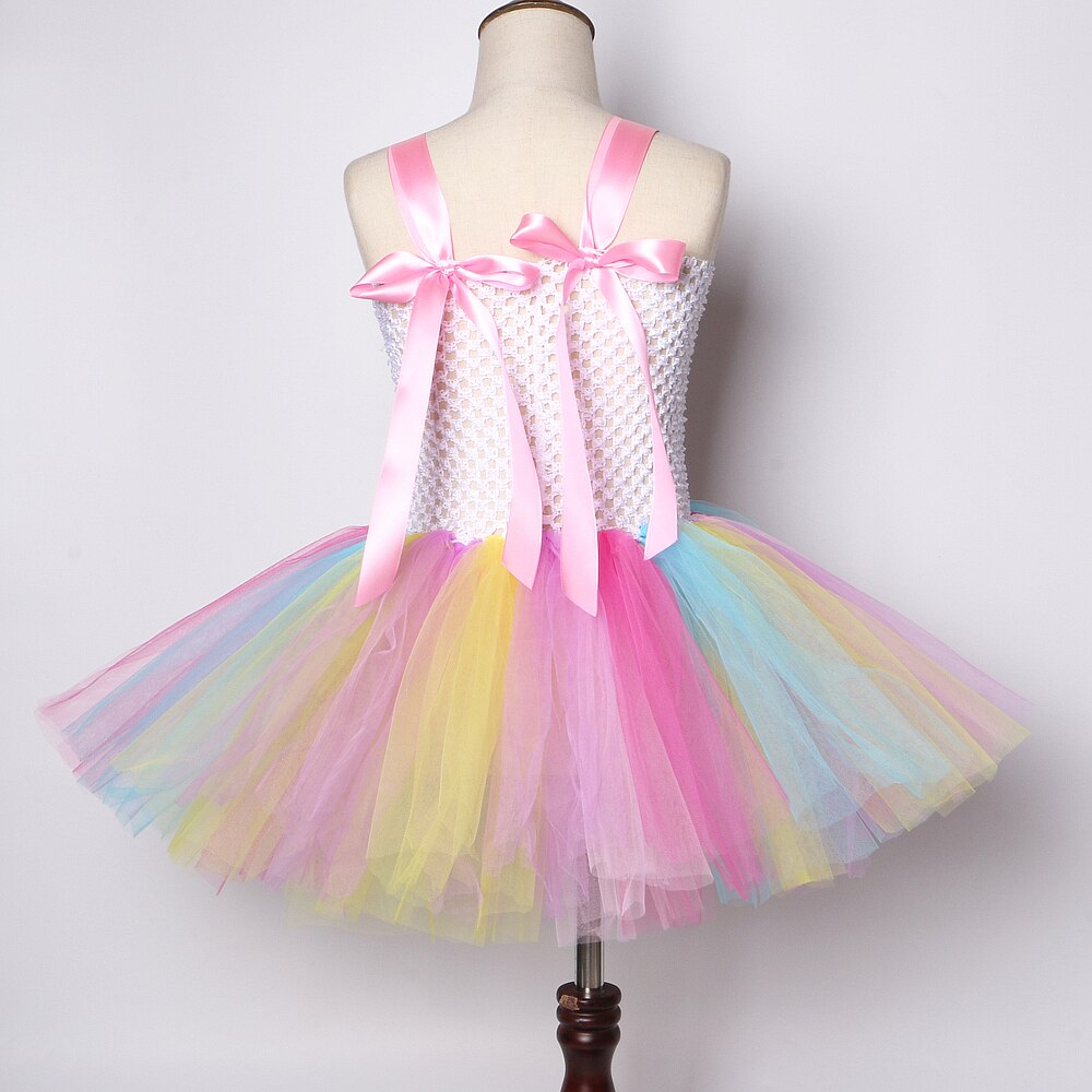 Rainbow Unicorn dresses for Girls Princess Tutu Dress Kids New Year Costume Toddler Birthday Outfit Children Unicorns Clothes