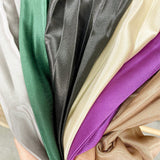 Women Shimmer Satin Midi Long Pleated Skirt With Belt Elastic High Waist Casual Skirts