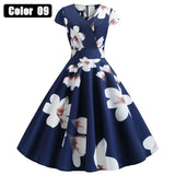 Slim Short Sleeve Vintage Hepburn Style Dress
