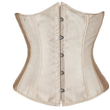 Sexy Solid Corset Waist Shapers Everyday Waist Cinchers Slimming Shapewear Lace Up Satin Underbust Corsets S-6XL