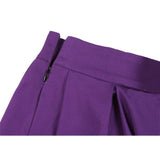2021 Solid Colir Purple Women Pleated Skirts High Waist Plus Size Casual Streetwear All-match Korean Novelty Daily Womens Skater