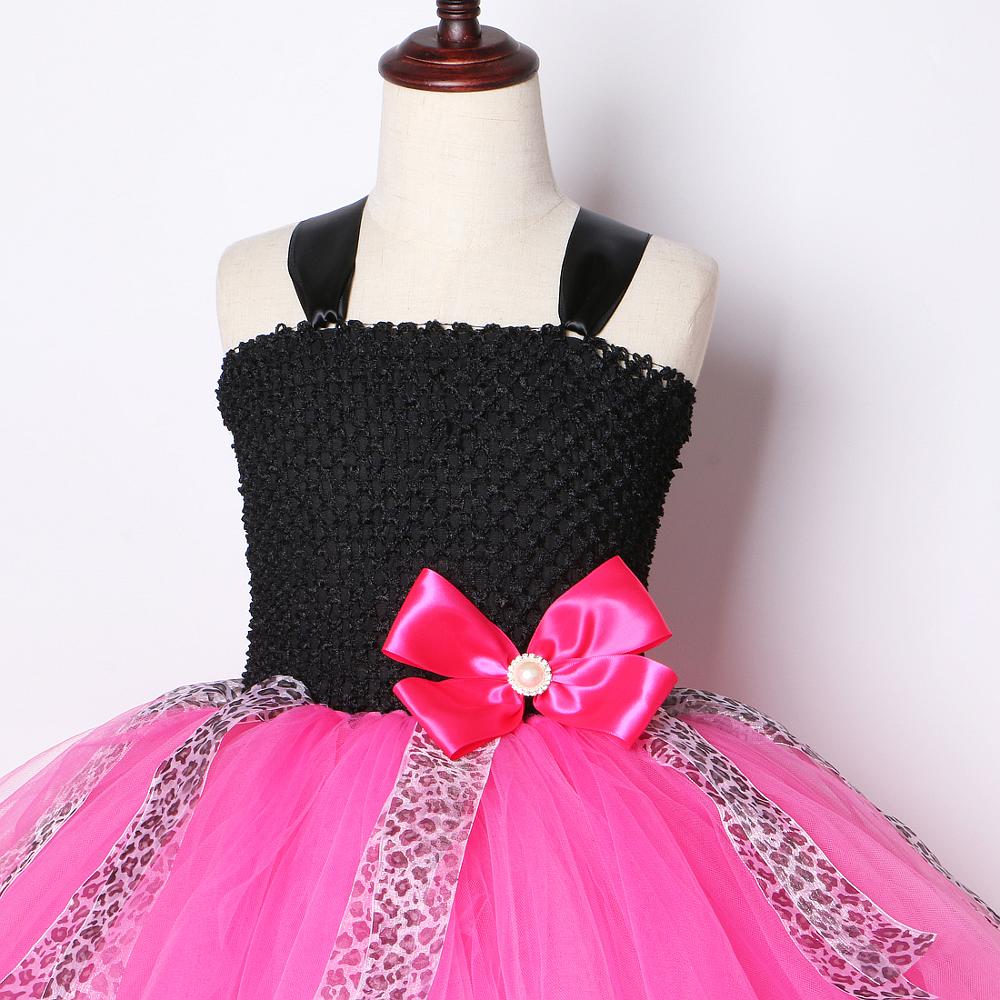 Lol Dress Girl with Bow Headband Flower Princess Girl Party Dresses for Kids Birthday Cosplay Costume Leopard Children Clothing