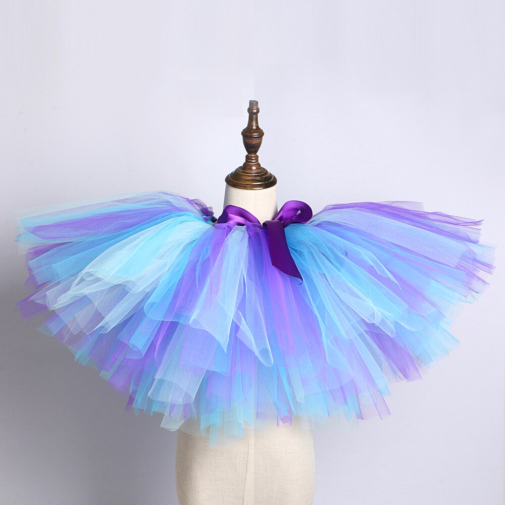 Purple Blue Turquoise Tutu Skirt for Baby Girls Kids Fluffy Tutus for Shoot Prop Birthday Costumes Toddler Girl Skirts Outfit