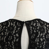 1950s Lace Polka Dot Belted Dress