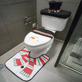 New Cute Christmas Toilet Seat Covers Creative Santa Claus Bathroom Mat Xmas Supplies for Home New Year Navidad Gift