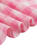 V-Neck Knot Strap Pink Plaid Summer Midi Dresses Birthday Clothes for Women A-Line Vintage Party Dress