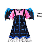 Halloween Costume Maleficent Tutu Wednesday Girls Cosplay Evil Queen Black Mesh Princess Dress