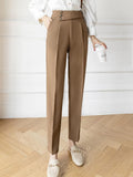 High Waist Women Spring Korean Style Solid Color All-match Office Lady Ankle-length Pencil Pants
