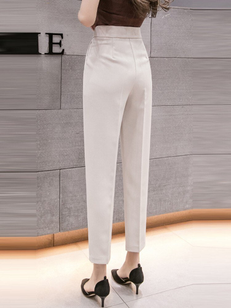 Office Lady Elegant Pencil Pants Spring Korean Style All-match Straigh –  dailyfashionlove