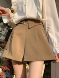 High Waist Casual Women Suit Shorts Summer All-match Solid Color Office Lady Straight Short Pants