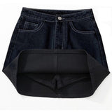 Sexy Summer Women High Waist A-Line Mini Elegant Slim Bodycon Short Jean Skirt