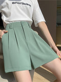 High Waist Casual Women Summer Fashion Comfortable Solid Color Loose Short Pants