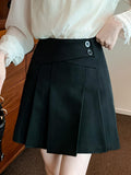 High Waist Women Fashion Korean Style Streetwear All-match Ladies Elegant A-line Short Skirt