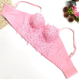 Summer Sexy Corset Top Shine Beaded Sequins Women Cropped  Nightclub Party Crop Top To Wear Out Push Up Bustier Bra 8355