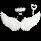 White Angel Heaven Christmas Fancy Costume for Girls Cosplay Halloween Party Tutu Dress Princess Fairy Kids Outfit