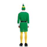 Christmas Buddy Elf Cosplay Costume Green  Suit for Women Men Outfit Xmas Carnival Party Fancy Dress New Year Adult  Clothes