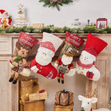 1pc Christmas Stockings Santa Claus Sock Xmas Gift For Kids Snowman Candy Bags Christmas Tree Ornament Decoration