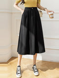 Ladies Elegant A-line Long Summer Korean Style Streetwear All-match Loose Women Casual Skirt