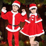 Christmas Santa Claus Performance Costumes for Boy and Girl