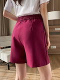 High Waist Casual Women Summer Korean Style Streetwear All-match Loose Ladies Tailored Short Pants