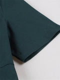 Hepburn Style Vintage Cotton Flare Tea Party 60s 50s Cocktail Solid Green Casual Short Prom Tea Runway Dress
