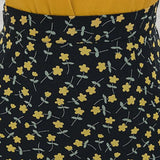 Summer Green Floral Chiffon Vintage Style Floor-Length Long Ruffle Mermaid Women Sexy Fishtail Maxi Skirts