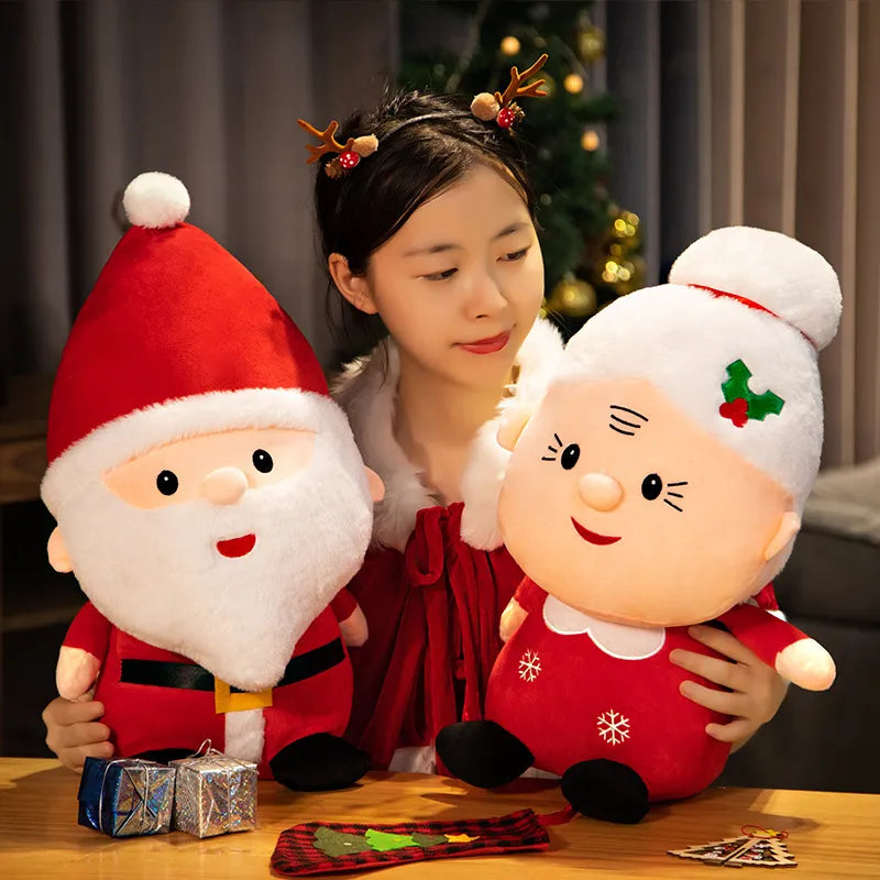 23-50cm Cute Santa Claus Snowman Elk Granny Plush Toys Christmas Decor Dolls Stuffed Soft for Baby Kids Gift