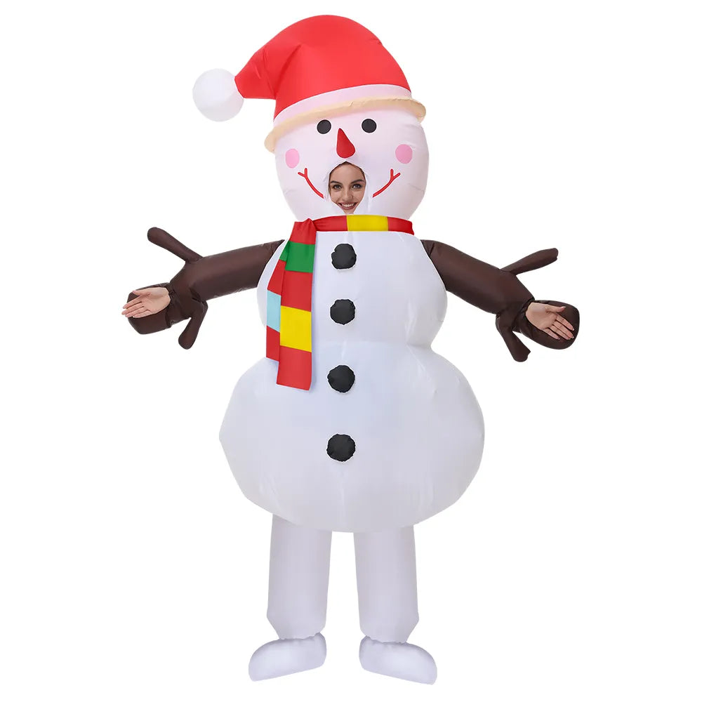 Christmas Santa Claus Adult Inflatable Costume Fancy Funny Cosplay Clothing For Performance Festival Carnival Party Costume