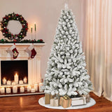 White Christmas Tree Skirt Flocking Simulation High Grade Flocking Cedar Pine Dense Snowfall Tree