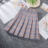 2022 Kawaii Women Plaid Skirt Preppy Style High Waist Chic Student Pleated Skirts Harajuku Uniforms Ladies Girls Dance Skater