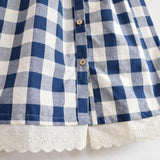 Vintage Plaid Print Long Women Spring Summer Japanese Retro Casual High Waist A-Line Midi Skirt