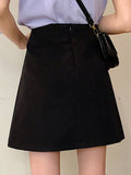 High Waist Casual Women A-Line Mini Skirts Summer Irregular pleated Short Skirt