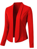 Long Sleeve Suit Cardigan Jacket Solid Color Lapel Slim Women Blazer Women Coats