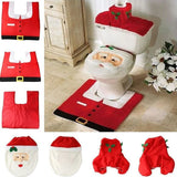 New Cute Christmas Toilet Seat Covers Creative Santa Claus Bathroom Mat Xmas Supplies for Home New Year Navidad Gift