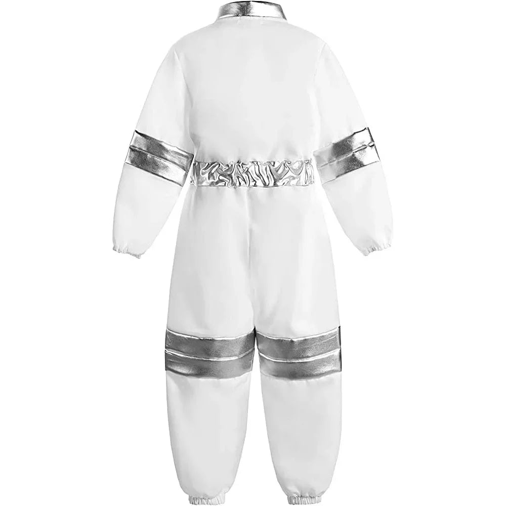 Christmas Game Astronaut Cosplay Costume Role-Playing Halloween Carnival Full Dressing Ball Kids Rocket Space Suit Birthday Gift