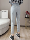 High Waist Ankle-length Pants Women Spring Korean Style All-match Thin Ladies Casual Pencil Pants