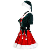 Women's Christmas Sexy Santa Claus Cute Elf Cosplay Costumes New Year Party Dresses Winter Dress Fancy Costume