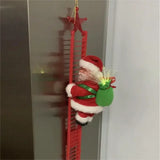 Electric Climbing Ladder Music Santa Claus Christmas Ornament Decoration Home Hanging Decor New Year Gift