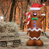 Gingerbread Man Christmas Inflatable Festival Decoration LED Lights 1.5M Inflatable Model Outdoors Courtyard Props Kid Gift