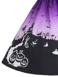 1950s Halloween Print Mesh Dress