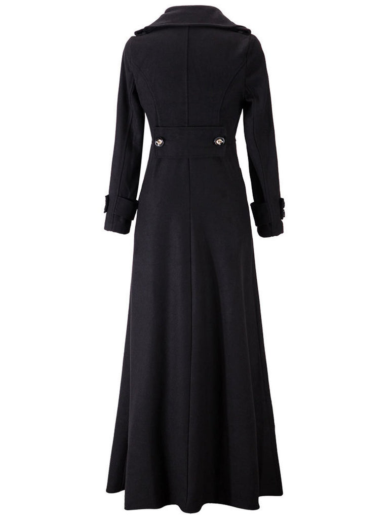 1950s Solid Long Sleeve Coat