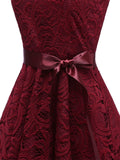 Special 1950s Lace Floral Bow Dress