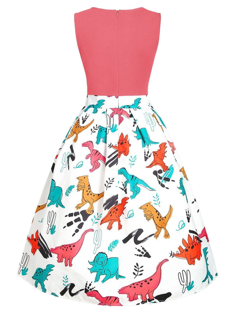 1950s Dinosaur Flare Dress