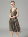 Vintage Dot Lace Bridesmaid Dress