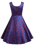 1950s Little Stars Sweetheart Neck Dress