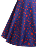 1950s Little Stars Sweetheart Neck Dress