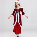 M-6XL Christmas Costumes for Couples Santa Claus Cos Christmas Dress Women Set