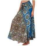 Printed Summer Floral Casual Sexy Beach Boho Long Maxi Skirt Bohemian Pleated Women Chiffon Skirts